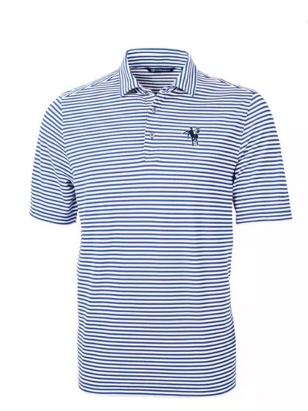 GREYSON Classic Blue & White Stripe Polo Shirt - Men! L